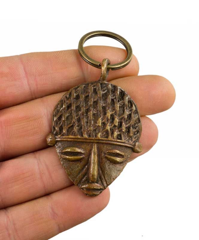 Porte-clés Pendentif Soleil En Bois Fait Main - Multicolore, Neuf