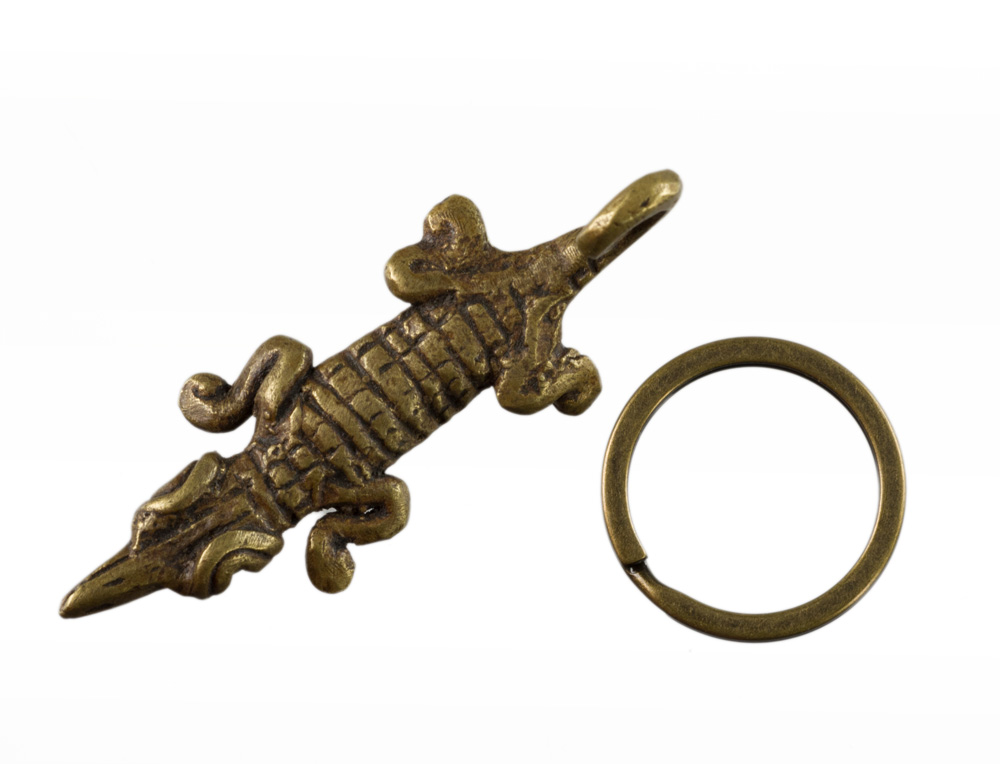 12 portes couteaux Laiton Africain Crocodile - Décoration
