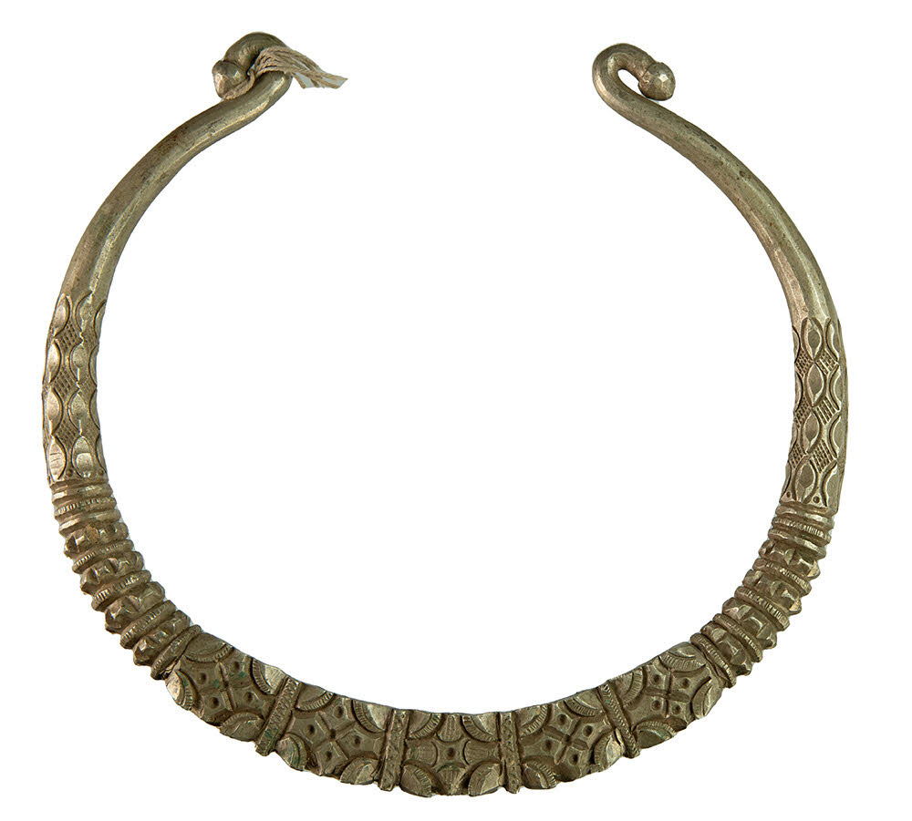 Collier vintage en métal argenté avec perles de Murano | Kaufen auf