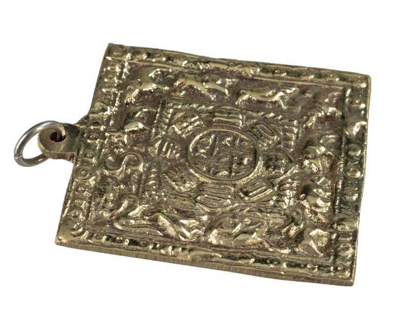 Ardoise Gravée Murale Tibétaine – Manjushri – Décoration Rituelle – Neuve