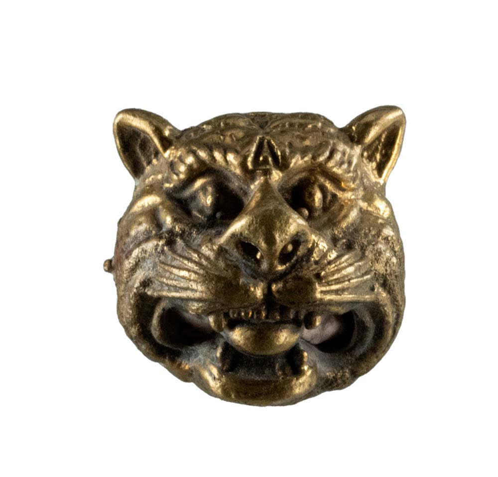 Couteau à Perles Tête De Tigre - Laiton Doré - Pour Bracelet Paracorde - Neuf - Chine