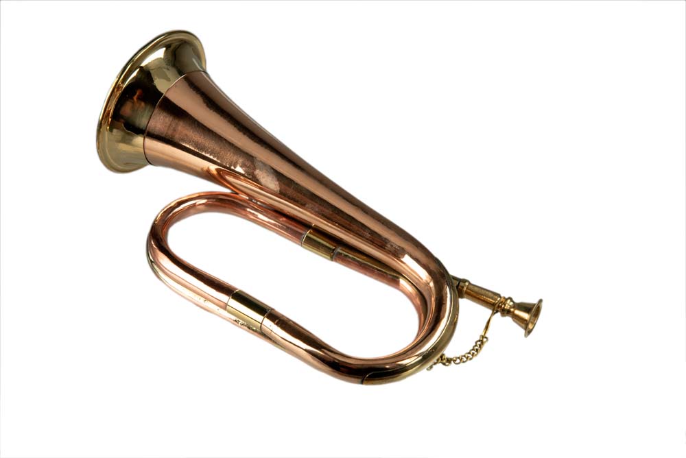 RARE MUSICAL INSTRUMENTS Militaire Trompette Armée Clairon Corne