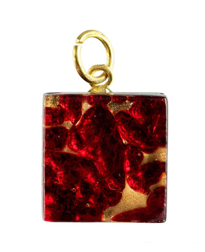 Collier Pendentif Bronze Cœur Avec Perles Murano Et Bohème - Création Unique Atelier Lunaire