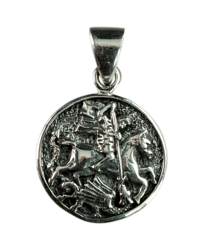 Pendentif Saint Georges - Médaille en Argent - Symbole Religieux 5g