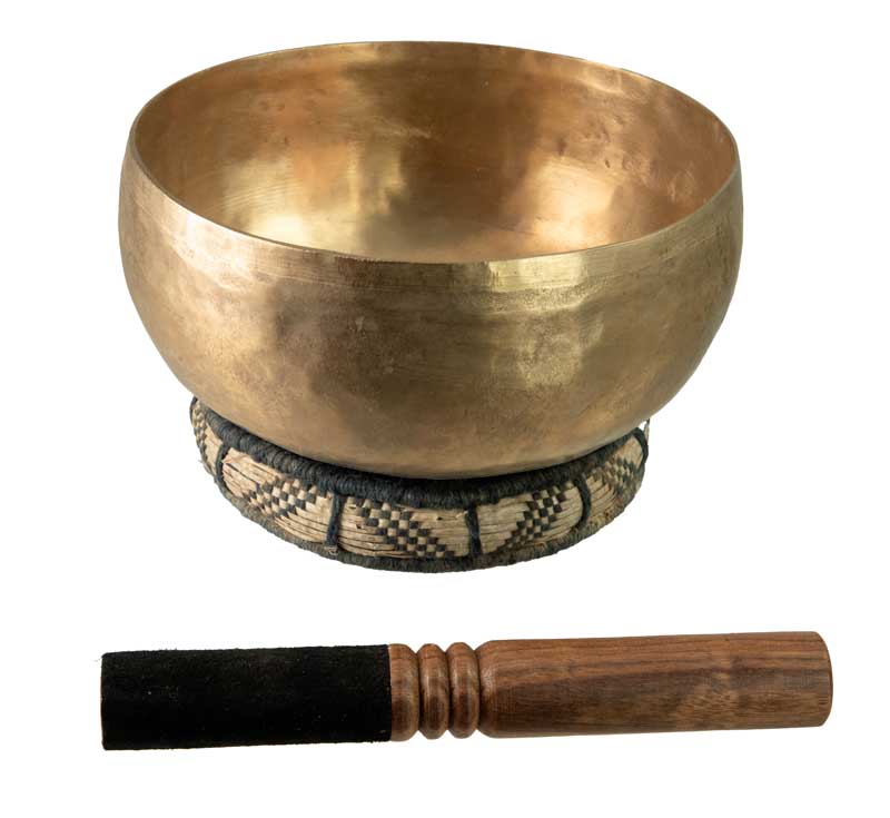 Bol Tibétain Chantant 8 Cm - 7 Métaux, Fait Main, Avec Maillet Et Coussin, Pour Méditation Et Yoga