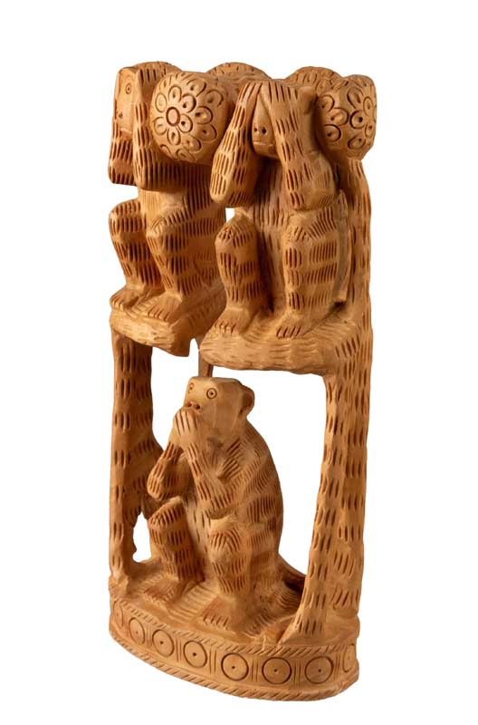 Figurines - Artisanat - Trois Singes en Cuivre - Feng Shui - Décoration