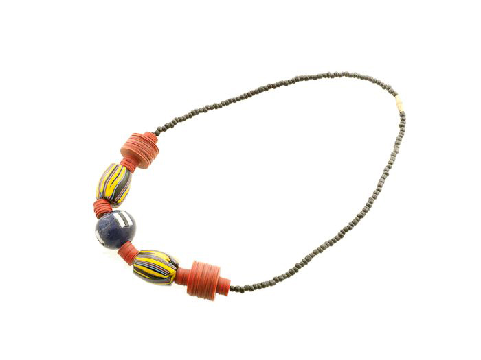 Collier Ethnique Ras Du Cou En Perles De Bois - Artisanat Du Burkina Faso - Neuf Avec étiquettes