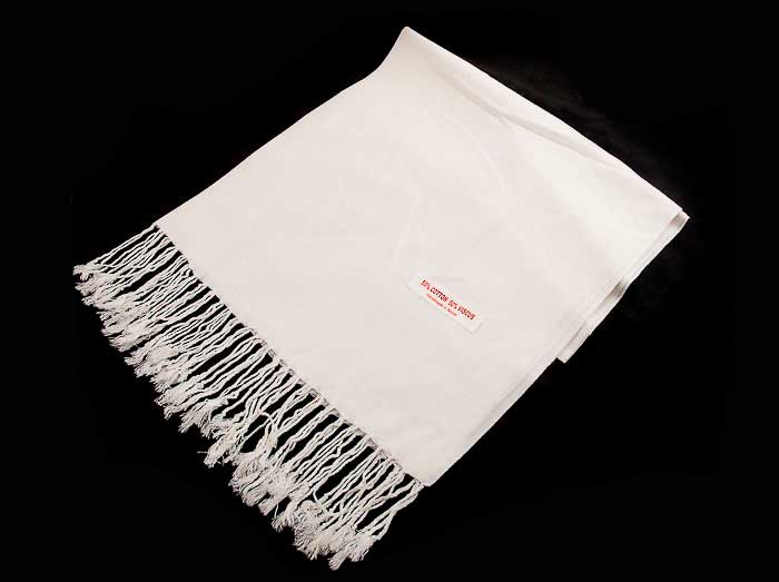 Echarpe etole chale cheche foulard 180x72 cm nepal coton-viscose bleu