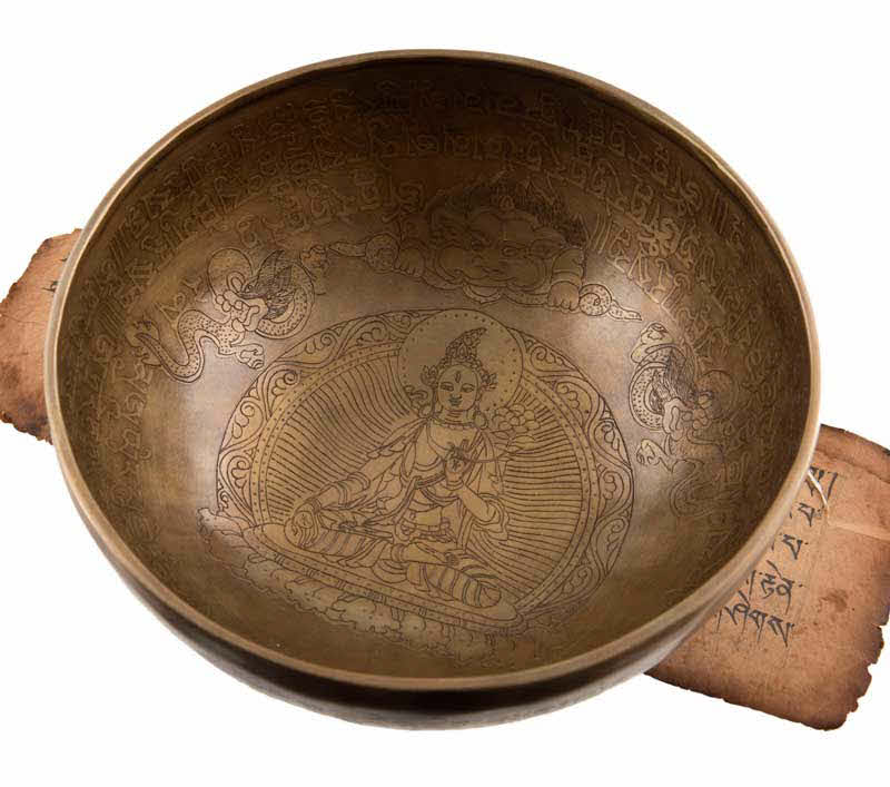 Acheter Ensemble de bols chantants tibétains avec grand bol sonore en métal  fait à la main de 20,5 cm et coussin doux