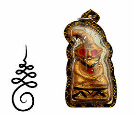 Gandhanra Autocollant Unique Bouddha Amulette Du Bouddhisme Thaïlande Pour Zen, Méditation, Téléphone Et Ordinateur Portable, Béni Par Le Maître Bouddhiste