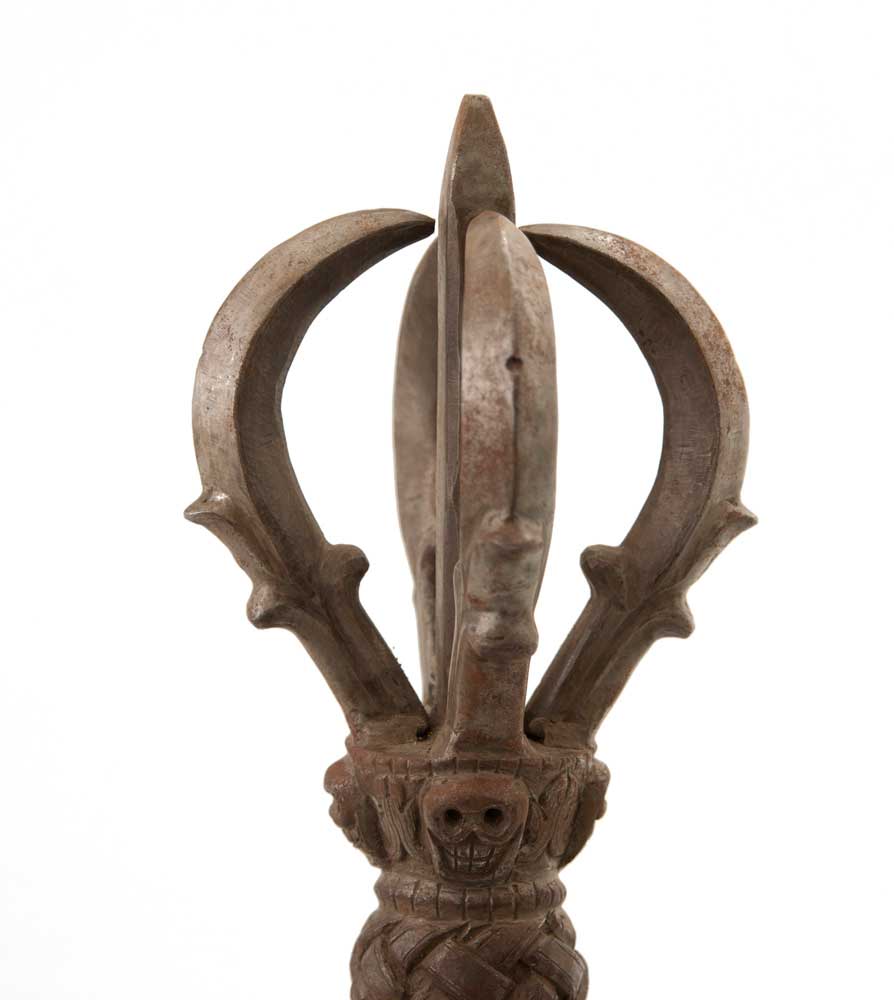 Grand dorjé vajra couronne bouddhiste 8 branches en laiton 16 cm Népal Grand dorjé vajra couronne bouddhiste 8 branches en laiton 16 cm Népal