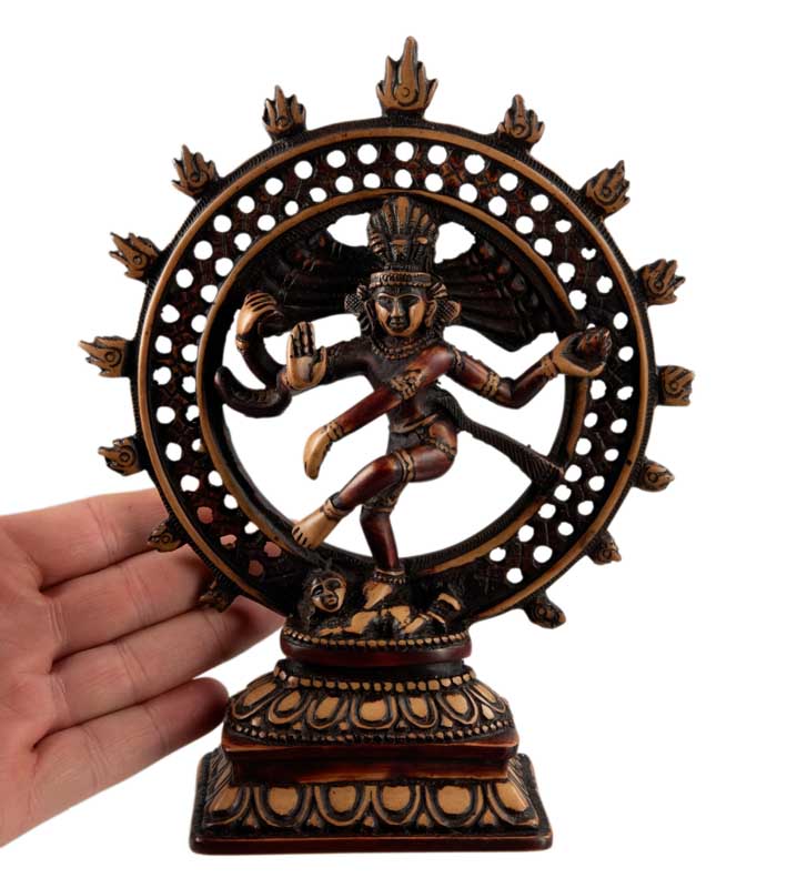 Statuette en bronze de la danse de Shiva Nataraja -, avec egdes patiné Photo Stock - Alamy