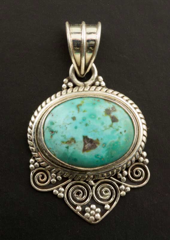 18 carats Or jaune - Pendentif - Pierres de couleur