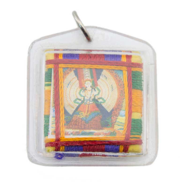 Amulette bouddhiste tibétaine sungkhor Bouddha de la Compassion