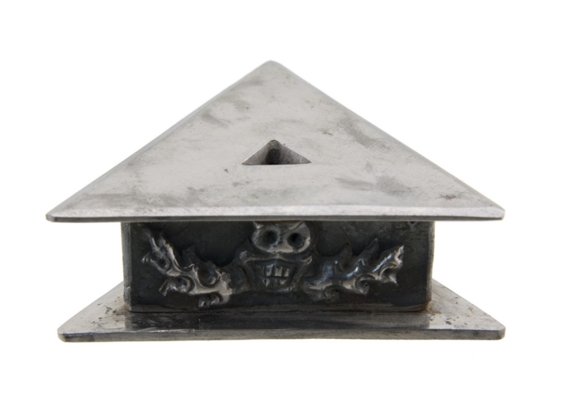 Support En Bois Pour Phurba (kila) - Tête De Mort - Népal - Art Bouddhiste