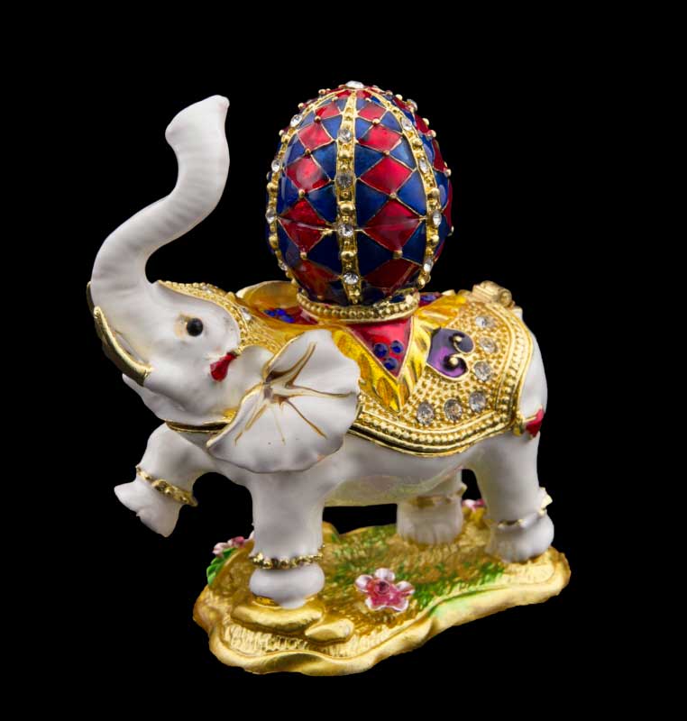 Pendentif Oeuf Faberge style/ Elephant - Pendentif en forme oeuf avec