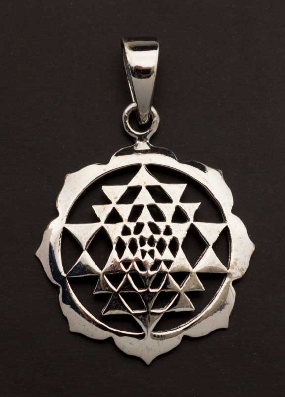 Pendentif Fleur de Vie Sri Yantra en Argent 925 6.3g