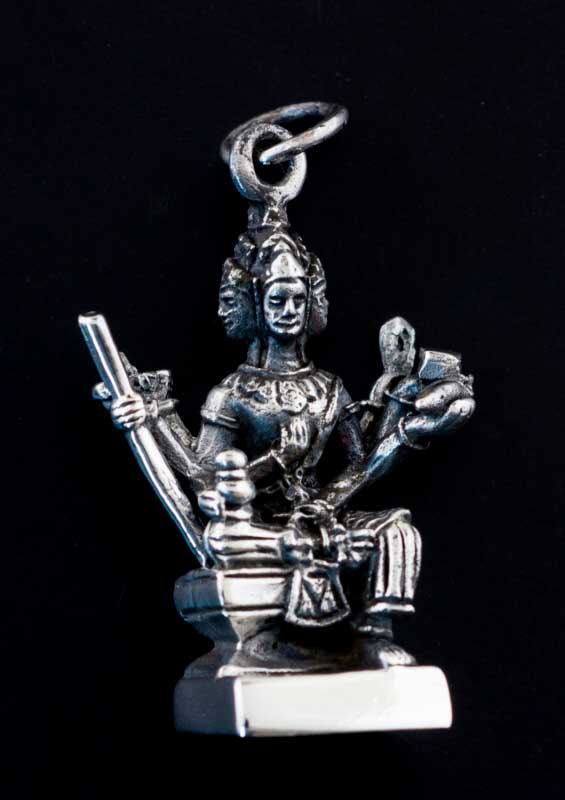 Pendentif Ancien Argent Massif 925 – Breloque Art Déco Style Religieux – Vintage