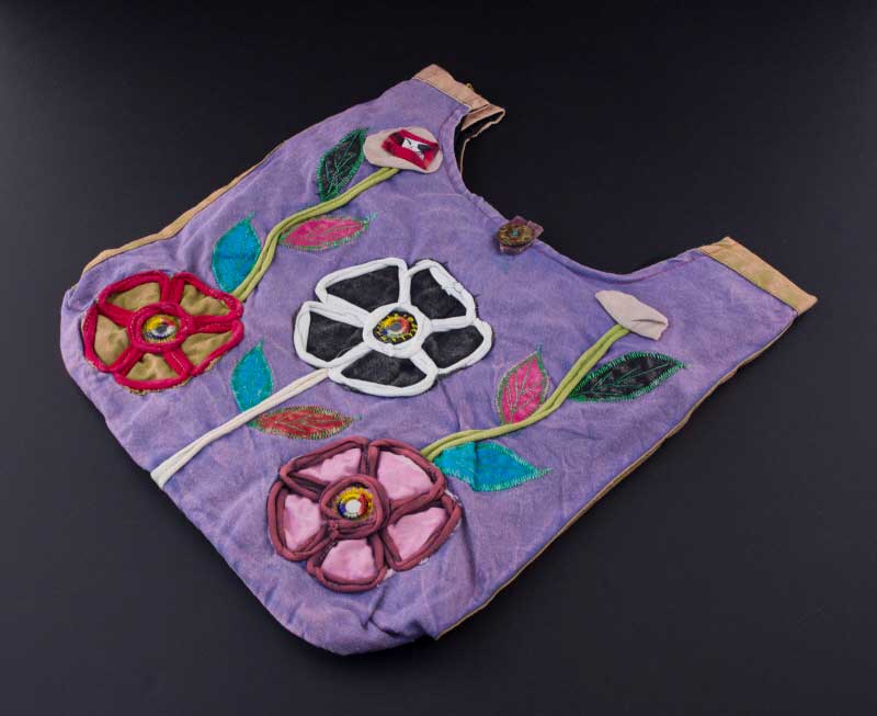 Sac à bandoulière en chanvre avec motif tibétain traditionnel