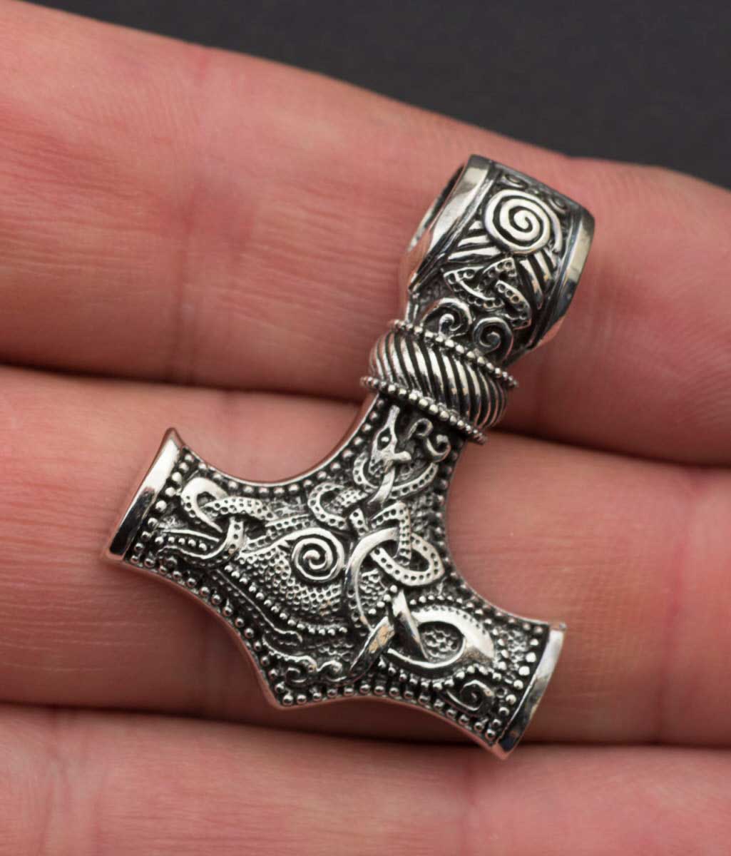 Pendentif Hache De Perun Viking Celte, Argent Massif 925, 5g