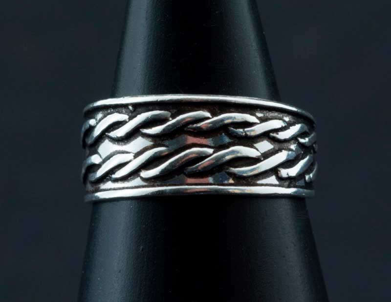 Bague de pied orteil ajustable-Torsade- Bijou Argent massif 925