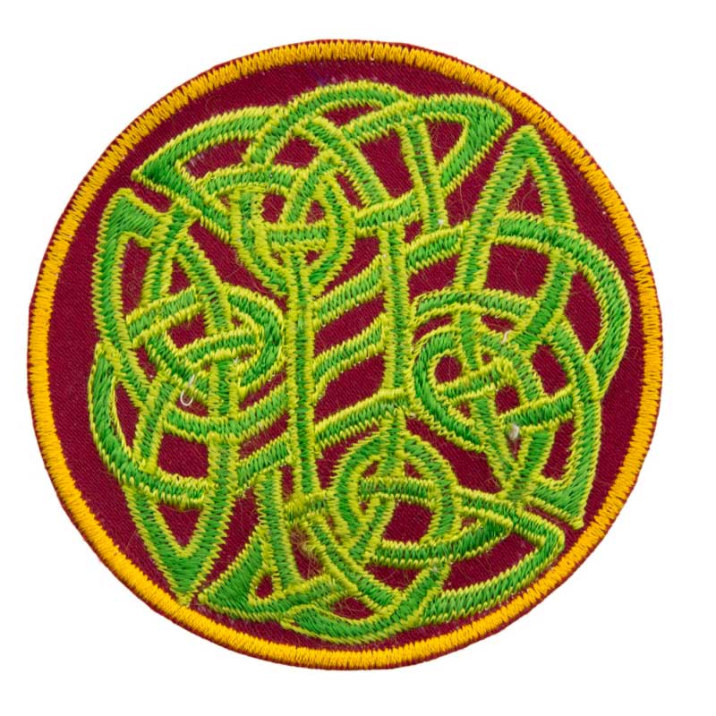 Patch Thermocollant - Écusson Du Nœud Celtique Dara Knoten - Broderie Polyester - 8x8 Cm