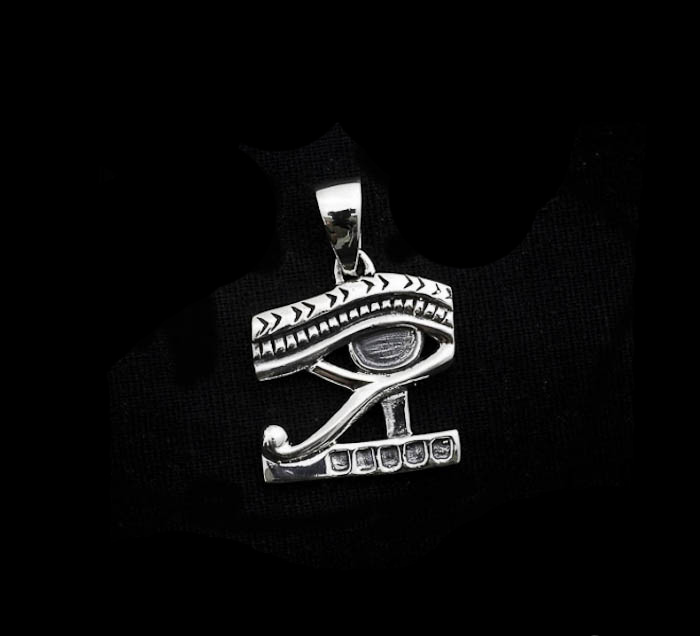 Pendentif Oeil D'Horus (Oudjat) En Argent 925 - Bijoux égyptien, 25 Mm, 4 Grammes, Parfait Cadeau Symbolique