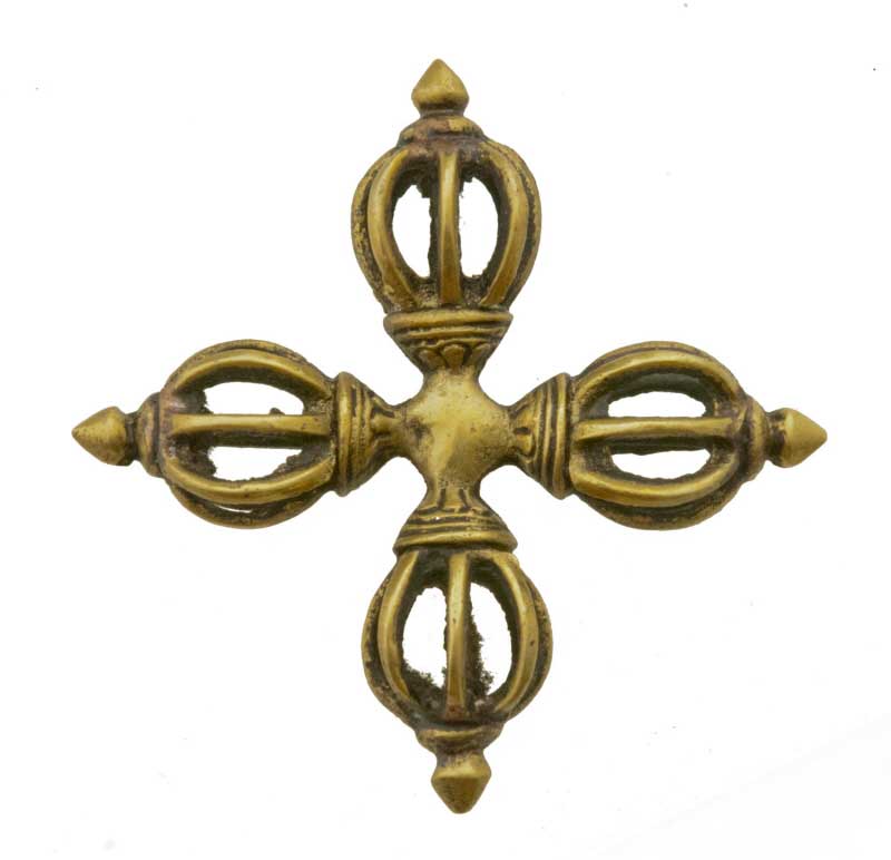 Lot De 2 Pendentifs Pilon Bouddhisme Vajra Phurba : 2 Pièces Croix Tibétaine En Laiton Dorje Vajra Pilon Phurba Foncé Porte-clés Breloques Mascotte