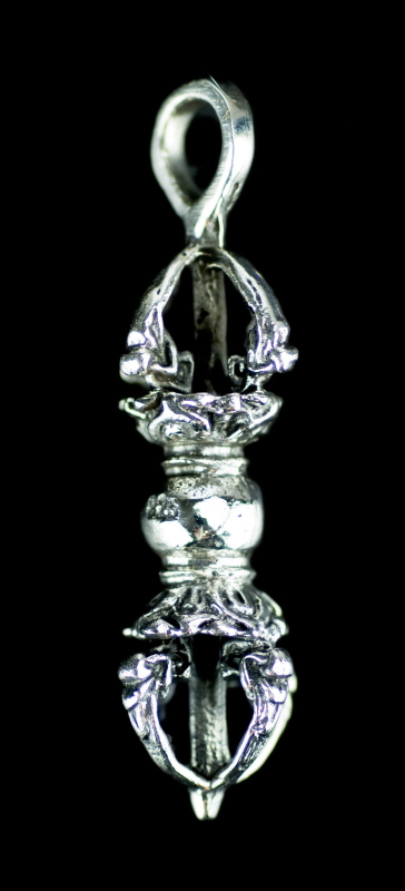 Pendentif Bouddhiste Cloche Dorje Vajra En Argent 925 – Symbole Spirituel Unisexe