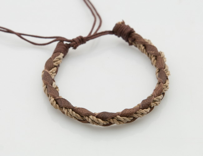 Bracelet De Flétri En Cuir Showman Argentina - Avec Accent Tressé - Neuf