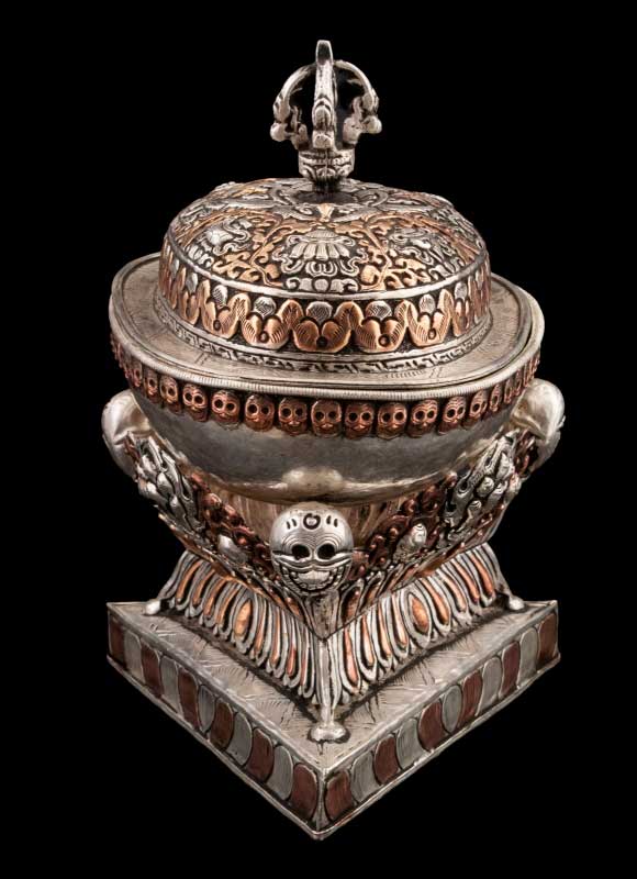 KAPALA TIBETAIN COUPE DE RITUEL TANTRIQUE CHAMANE