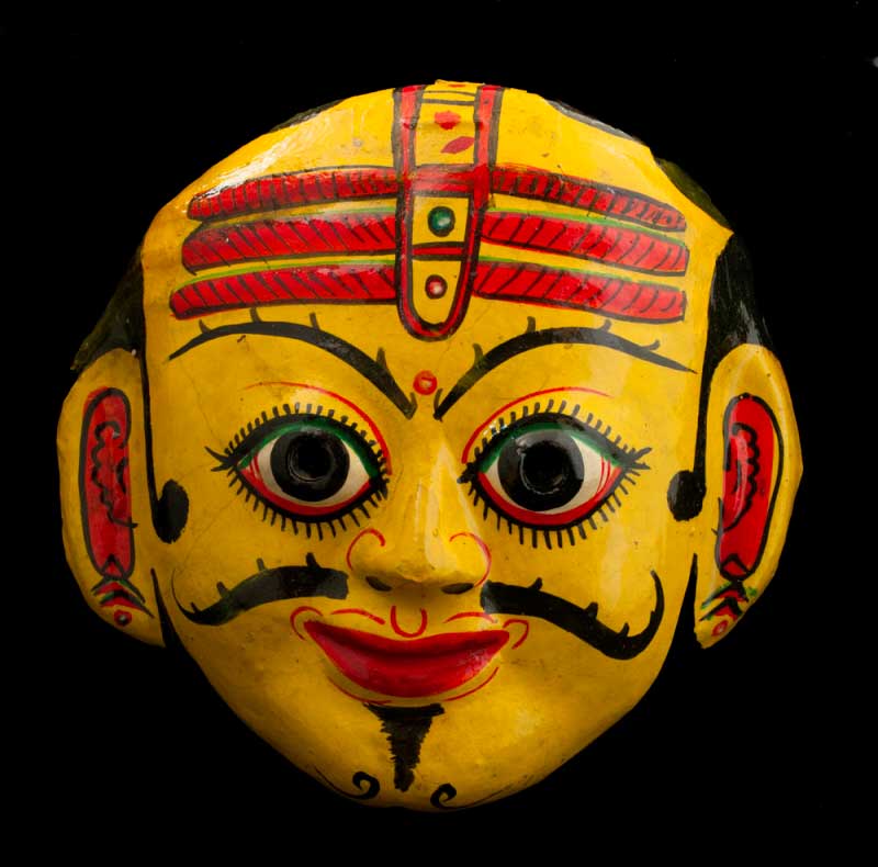 MASQUE NEPALAIS DE RITUEL INDRA JATRA FESTIVAL NEPAL PAPIER MACHE MASK 6990