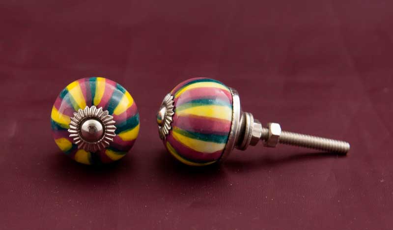 Lot De 6 Boutons De Porte Ronds Modernes En Laiton Pour Maison De