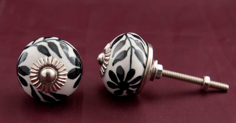 12 Pièces Boutons De Placard Ceramique, Boutons De Tiroir Poignées En