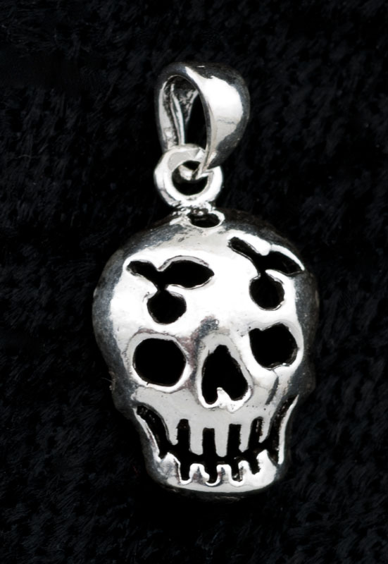 Pendentf mexcan vntage en argent sterlng et verre en forme de