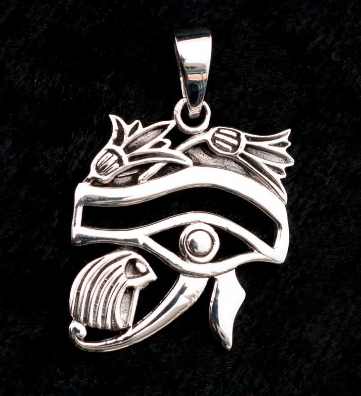 Pendentif Œil D'Horus Entrelacs – Argent 925 – 6.4g – Bijou égyptien #9986