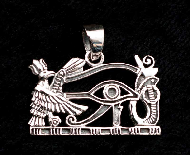 Pendentif Oeil d'Horus argent 925 cœur 4 g – bijou spirituel