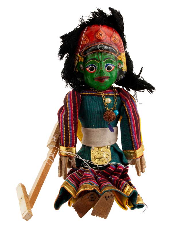 Statuette bois, Ganesh (sculp. sur bois, 4 pouces