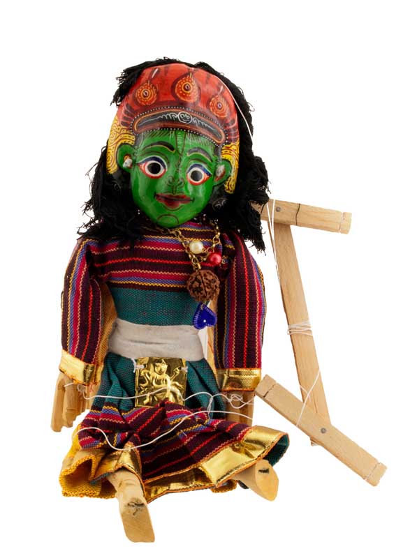 MARIONNETTE NEPALAISE ARTISANALE GANESH ET GARUDA - marionnette