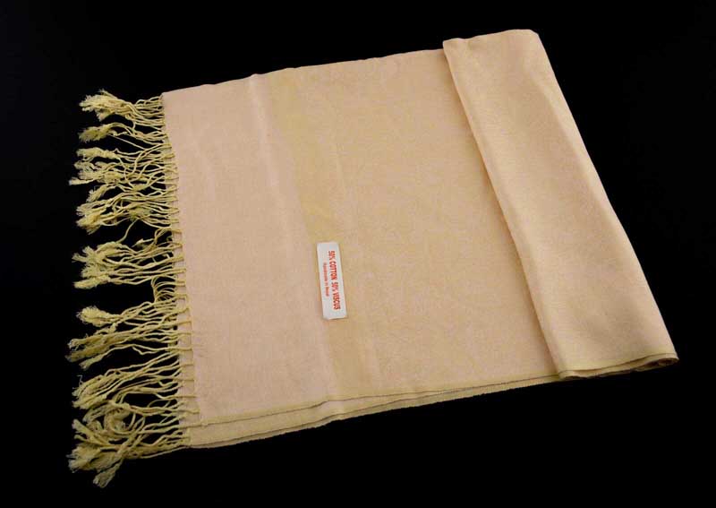 Châle Pashmina En Laine Beige - Grande écharpe Femme (80x30 Pouces, Fait Main)