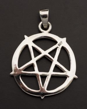 Pendentif Pentagramme En Argent 925 Sterling - 8.6 Grammes, Style ésotérique Et Héraldique