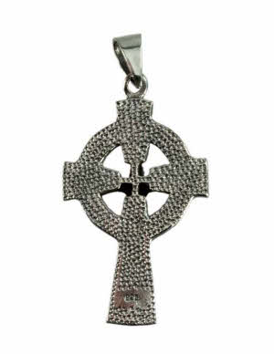 Pendentif Celtique En Verre Facetté – Argent 925 – Noir – Bretagne