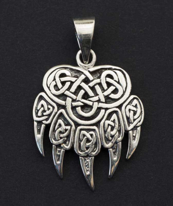 Pendentif Patte Ours Viking Celte Talisman Celte Argent massif 925 6g 26368 