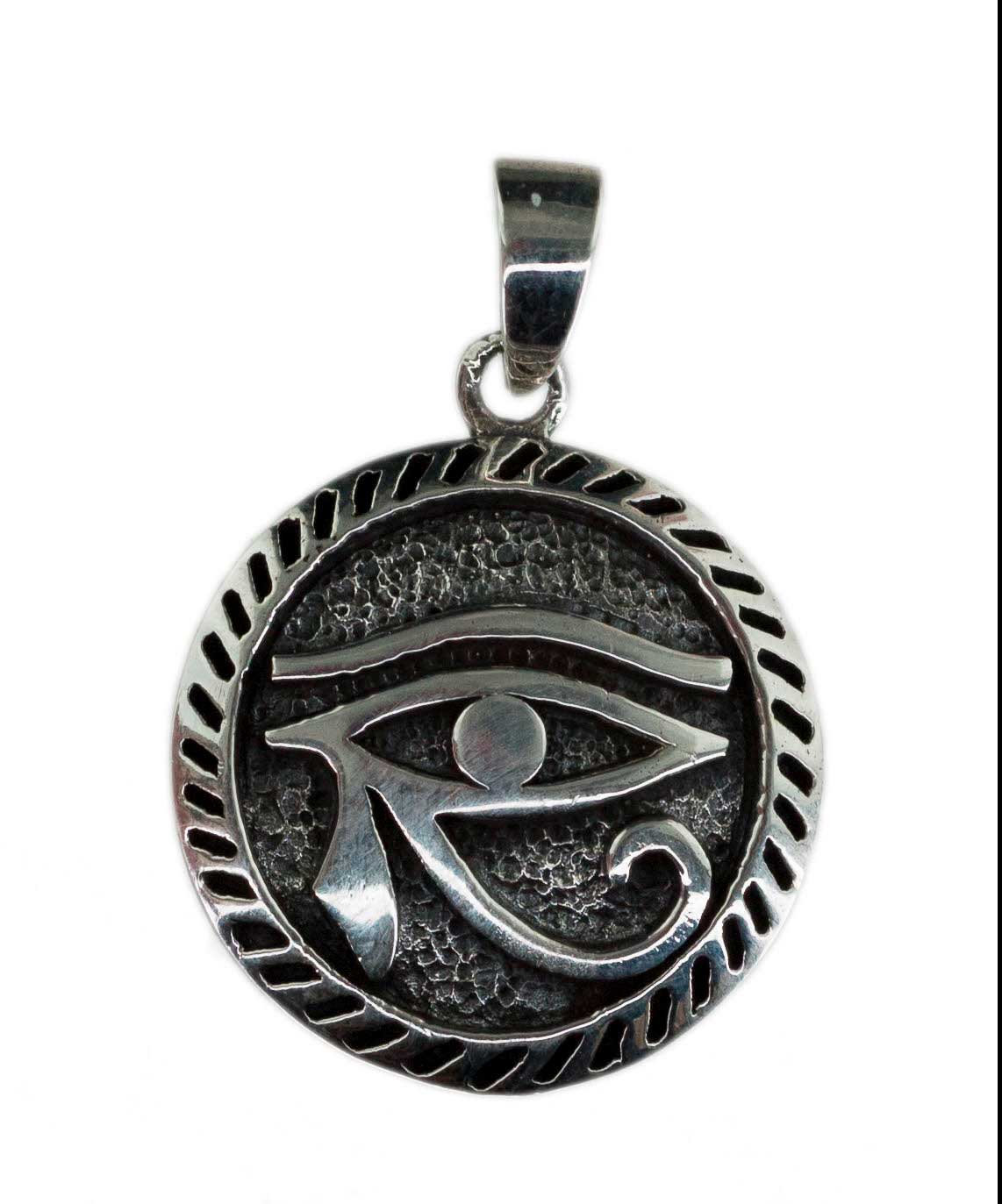 Pendentif Oeil D'Horus Oudjat Argent 925 – Bijou Égyptien Triangle (5.1g) #9972