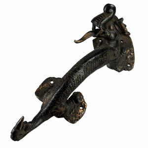 LAITON DESIGN DRAGON Tête Poignée Seulement Pour en Bois Marche Bâton