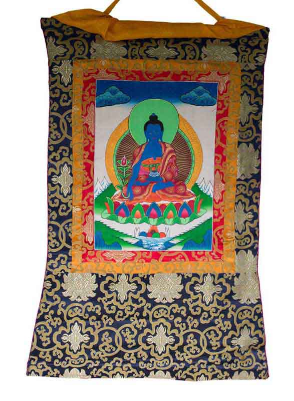Ardoise gravée murale tibétaine Bouddha & OM Escale