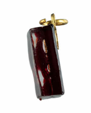 Pendentif Verre De Murano Rouge Authentique - Bijou Fantaisie Venise Italie #5558