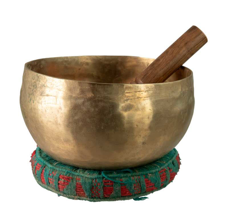 Coffret Bol Chantant Tibétain Coussin Et Bâton 1er Chakra Racine Rouge